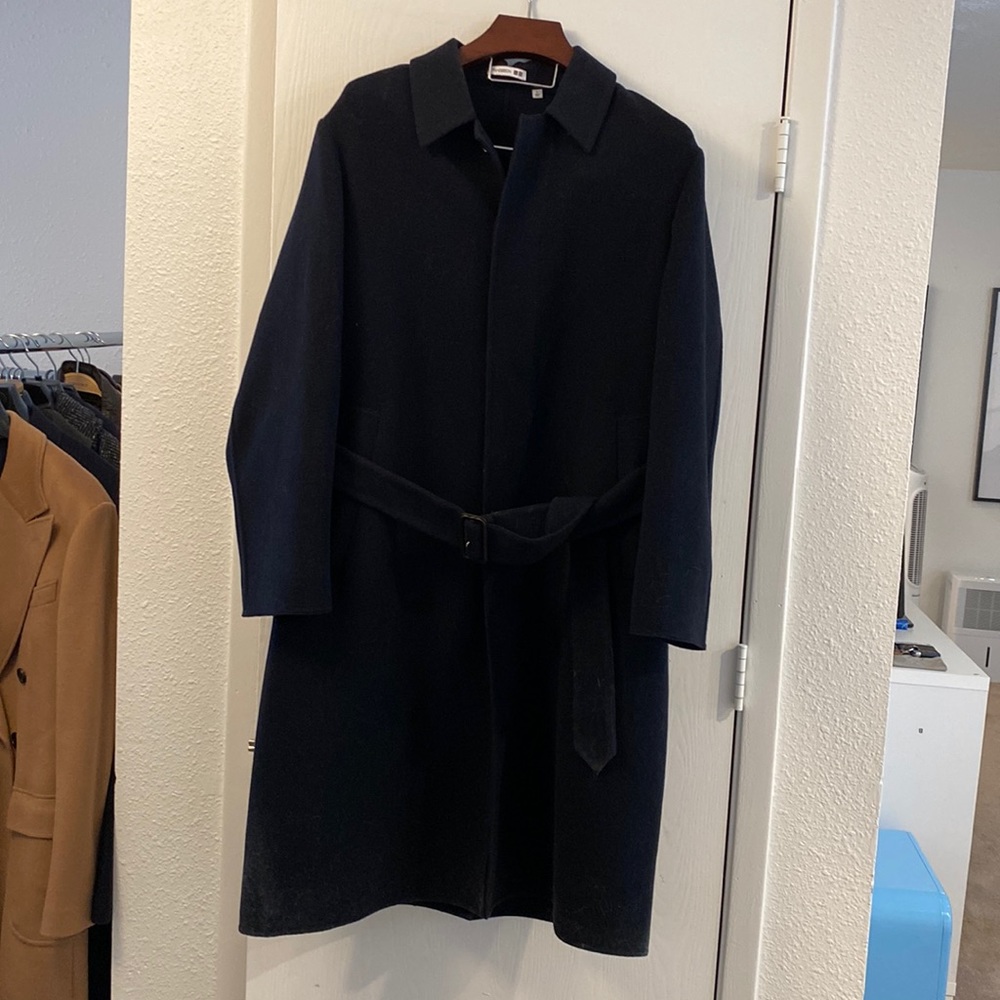 COPY - Uniqlo JWanderson large navy coat with belt